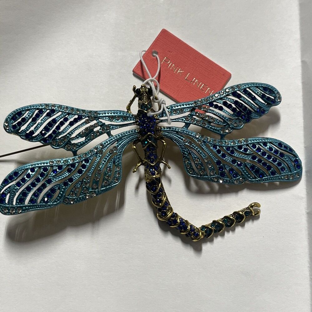 Pink LINEN Dragonfly BROOCH/Pin NWT